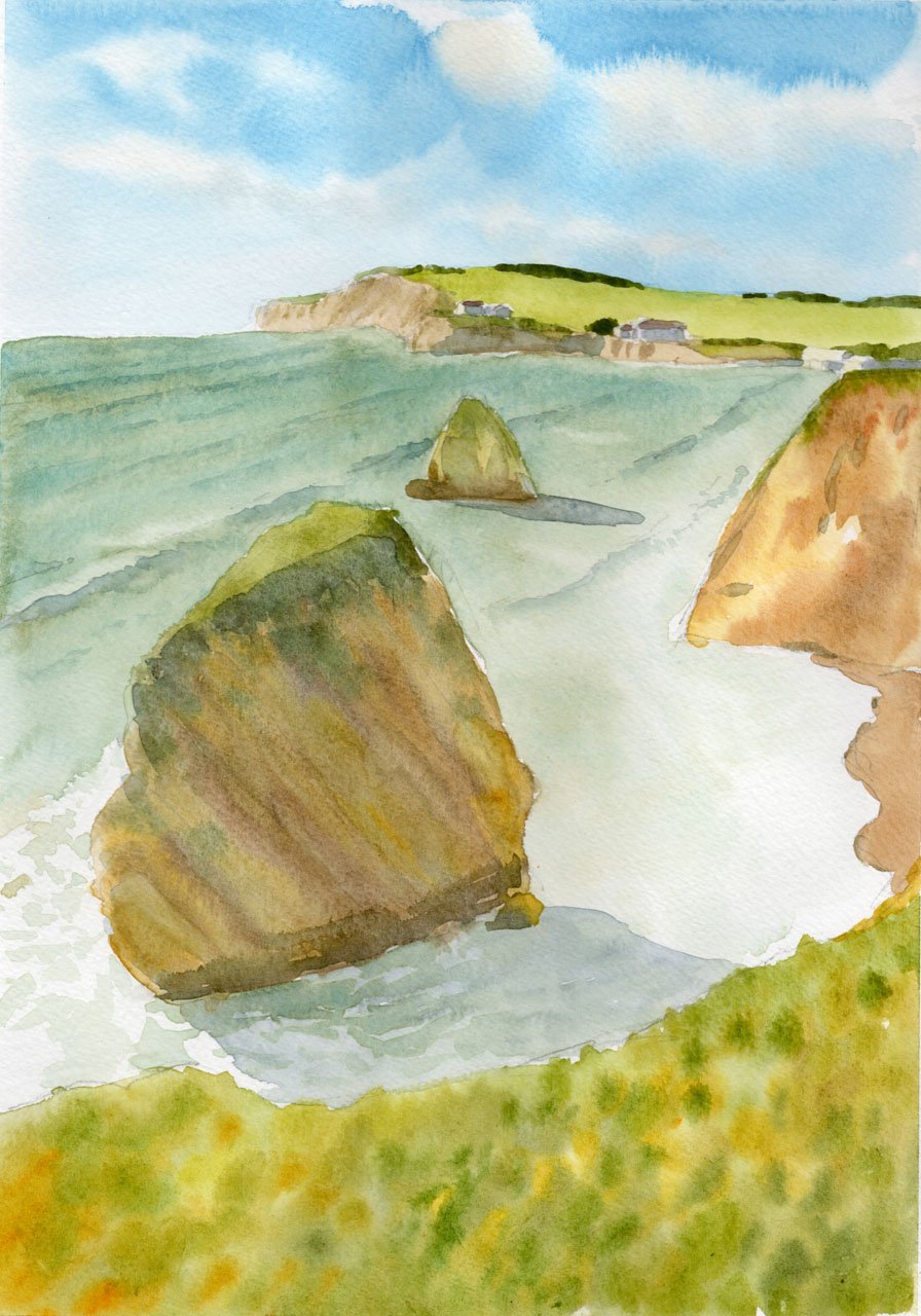 "Freshwater Bay" Watercolour - Fri 10:00 - Colchester