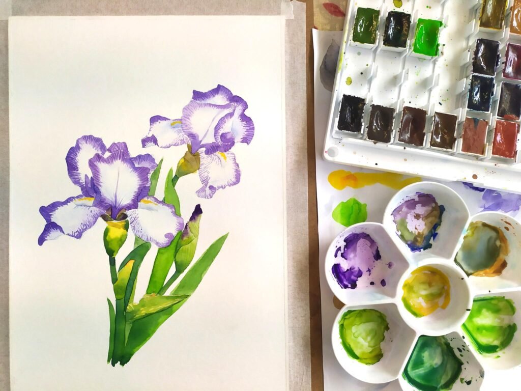 "Irises"  Watercolour - Wed 10:30 - Clacton